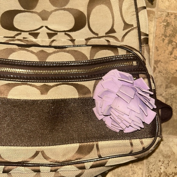 Coach Signature Backpack in brown and tan - Picture 2 of 13